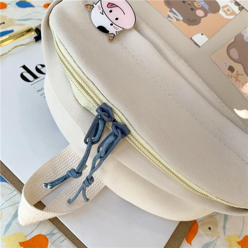 Canvas Kekemi Bear Friends Backpack-Kawaii Dream