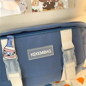 Canvas Kekemi Bear Friends Backpack-Kawaii Dream