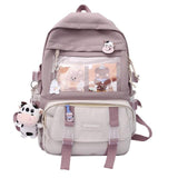 Canvas Kekemi Bear Friends Backpack-Kawaii Dream