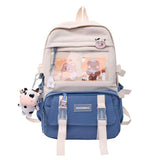 Canvas Kekemi Bear Friends Backpack-Kawaii Dream