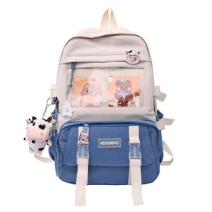 Canvas Kekemi Bear Friends Backpack-Kawaii Dream