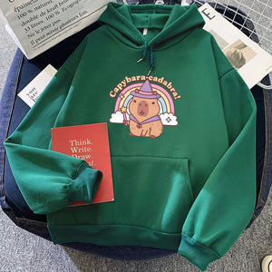Capybara-Cadabra Rainbow Magician Unisex Hoodie-Kawaii Dream