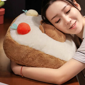 Capybara Chips Toastie Bread Hamburger Plushie Pillows-Kawaii Dream