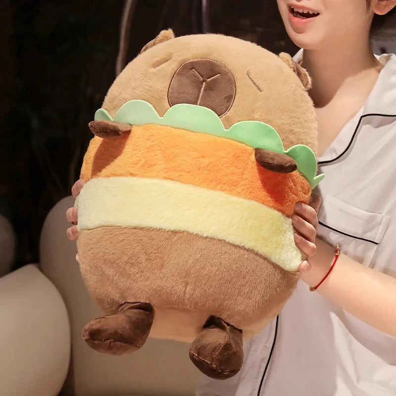 Capybara Chips Toastie Bread Hamburger Plushie Pillows-Kawaii Dream