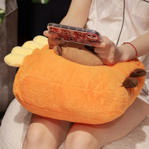 Capybara Chips Toastie Bread Hamburger Plushie Pillows-Kawaii Dream