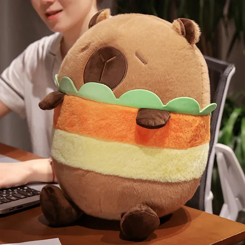 Capybara Chips Toastie Bread Hamburger Plushie Pillows-Kawaii Dream