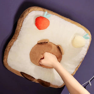 Capybara Chips Toastie Bread Hamburger Plushie Pillows-Kawaii Dream