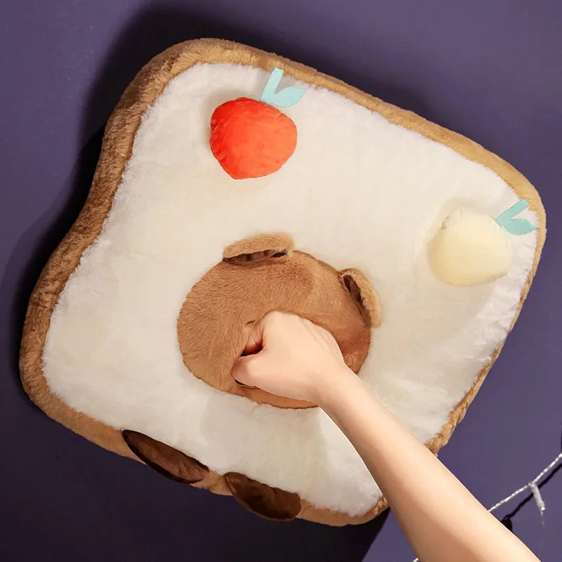 Capybara Chips Toastie Bread Hamburger Plushie Pillows-Kawaii Dream