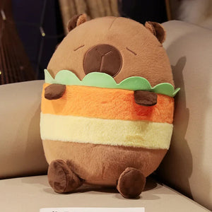 Capybara Chips Toastie Bread Hamburger Plushie Pillows-Kawaii Dream