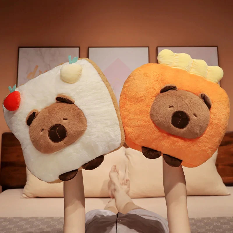 Capybara Chips Toastie Bread Hamburger Plushie Pillows-Kawaii Dream