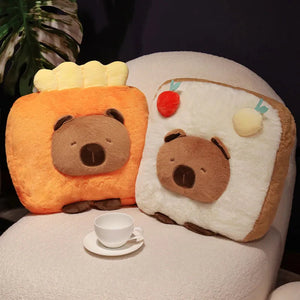 Capybara Chips Toastie Bread Hamburger Plushie Pillows-Kawaii Dream