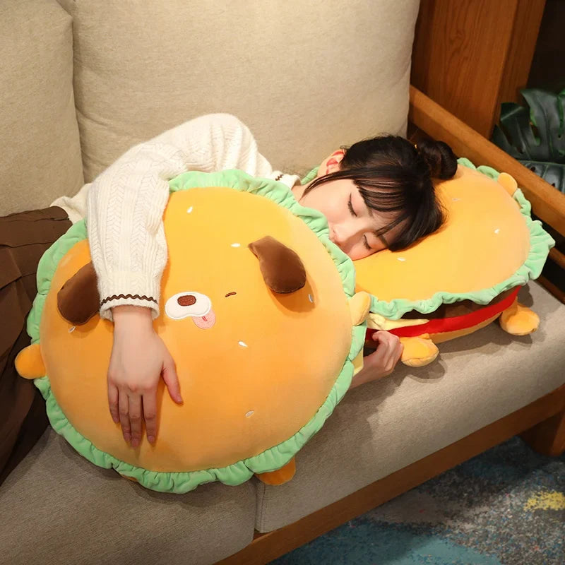 Capybara & Dog Hamburger Plushie Pillow-Kawaii Dream