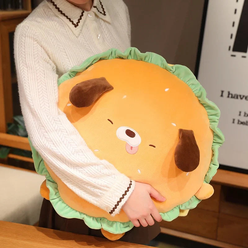 Capybara & Dog Hamburger Plushie Pillow-Kawaii Dream