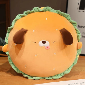 Capybara & Dog Hamburger Plushie Pillow-Kawaii Dream