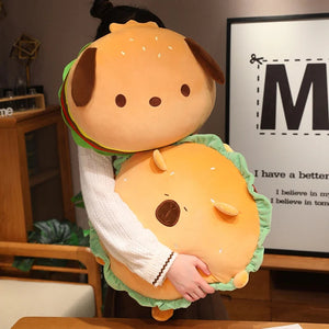 Capybara & Dog Hamburger Plushie Pillow-Kawaii Dream
