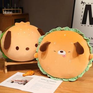 Capybara & Dog Hamburger Plushie Pillow-Kawaii Dream