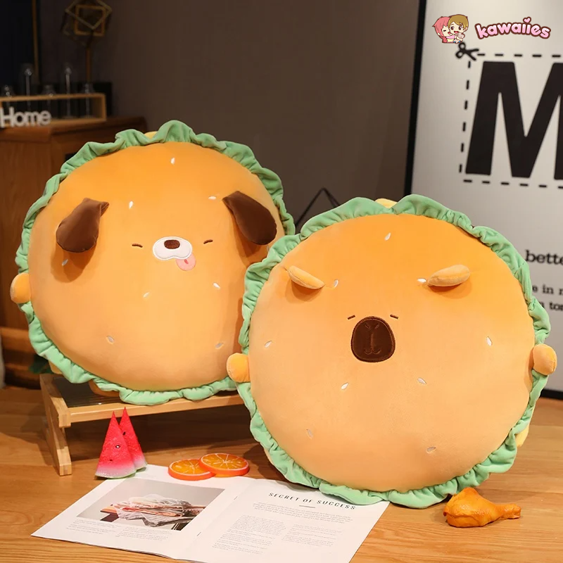 Capybara & Dog Hamburger Plushie Pillow-Kawaii Dream