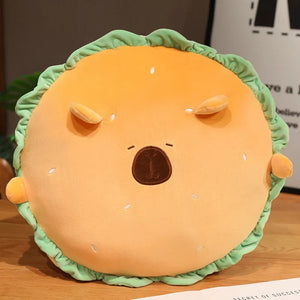 Capybara & Dog Hamburger Plushie Pillow-Kawaii Dream