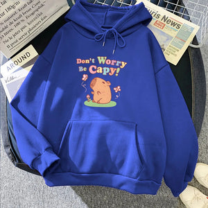 Capybara Don't Worry Be Capy Unisex Hoodie-Kawaii Dream