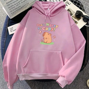 Capybara Don't Worry Be Capy Unisex Hoodie-Kawaii Dream