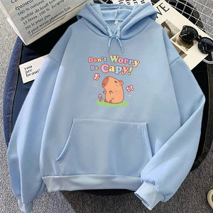 Capybara Don't Worry Be Capy Unisex Hoodie-Kawaii Dream