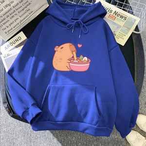 Capybara Eating Ramen Unisex Hoodie-Kawaii Dream