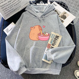 Capybara Eating Ramen Unisex Hoodie-Kawaii Dream