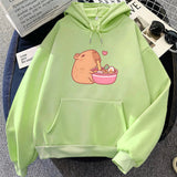 Capybara Eating Ramen Unisex Hoodie-Kawaii Dream