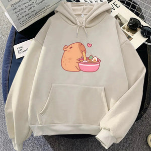 Capybara Eating Ramen Unisex Hoodie-Kawaii Dream