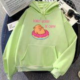 Capybara Floating Donut Don't Worry Be Cappy Unisex Hoodies-Kawaii Dream