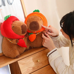 Capybara with Vegetable Hats Plushie-Kawaii Dream