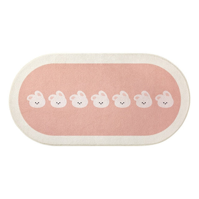 Cartoon Animal Soft Rounded Long Carpet-Kawaii Dream