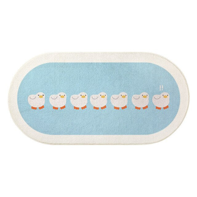 Cartoon Animal Soft Rounded Long Carpet-Kawaii Dream