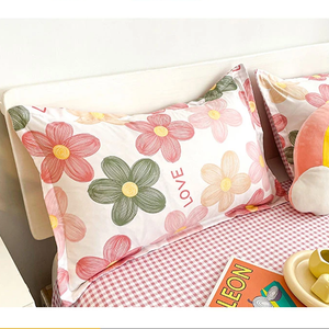 Cartoon Floral Pink Purple Green Bedding Set Collection-Kawaii Dream