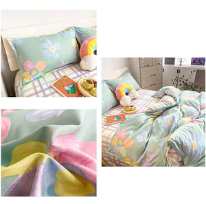 Cartoon Floral Pink Purple Green Bedding Set Collection-Kawaii Dream
