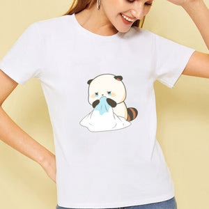 Cartoon Red Panda Collection 1 Women's Part Cotton Tee-Kawaii Dream