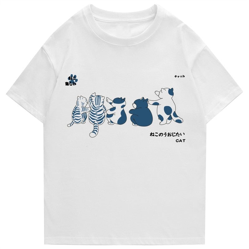 Cat Family Gazing at Stars Unisex Tee-Kawaii Dream