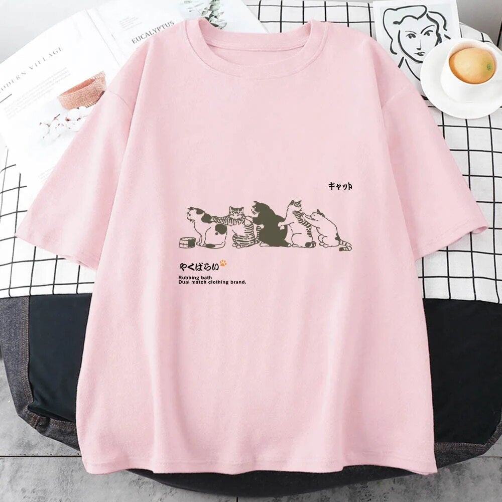 Cats Scratching Cats Backs Unisex Tee-Kawaii Dream