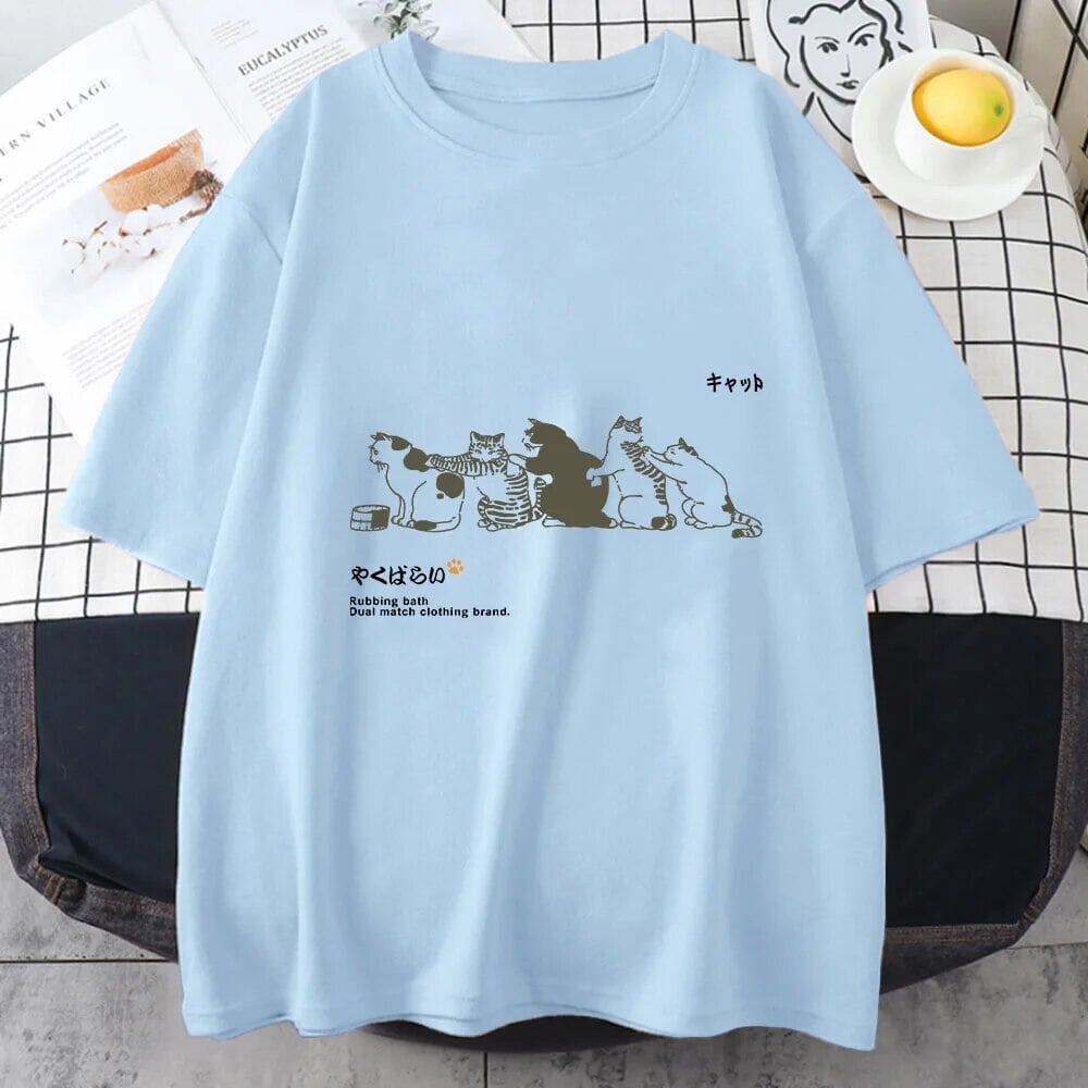 Cats Scratching Cats Backs Unisex Tee-Kawaii Dream