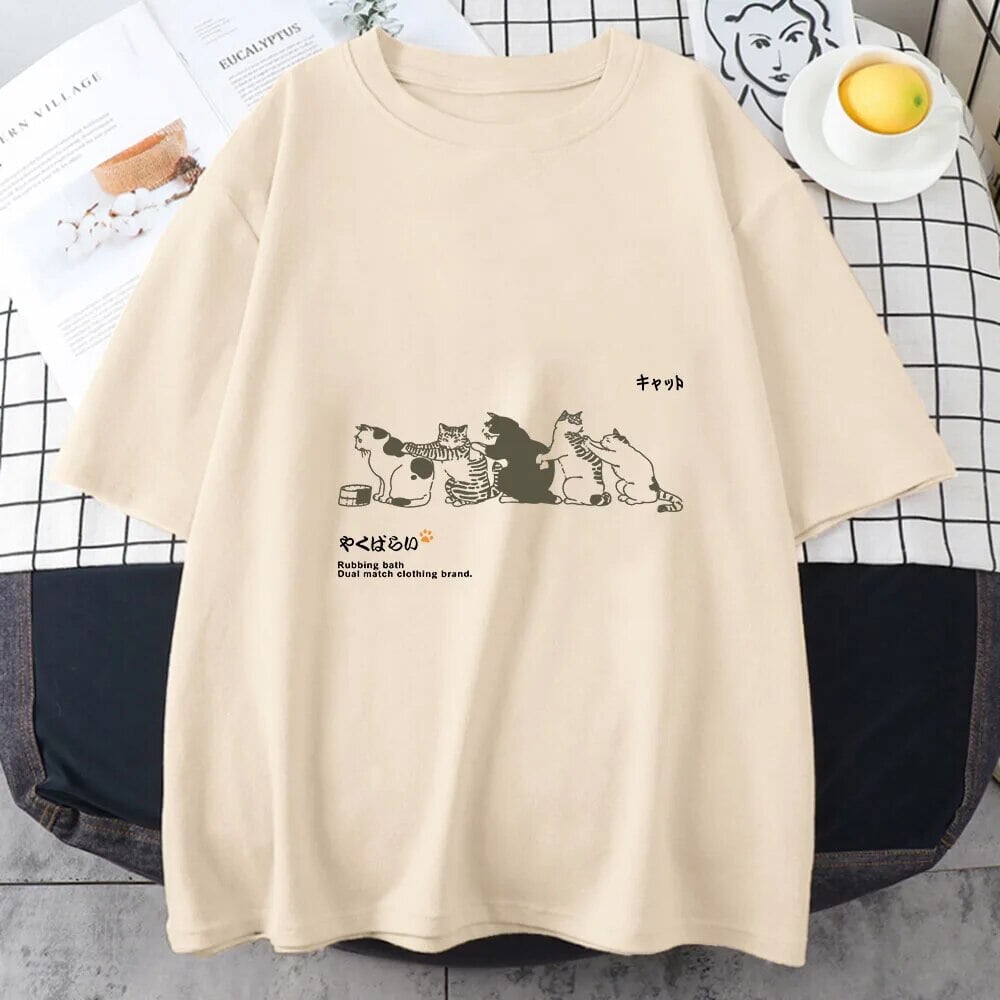Cats Scratching Cats Backs Unisex Tee-Kawaii Dream
