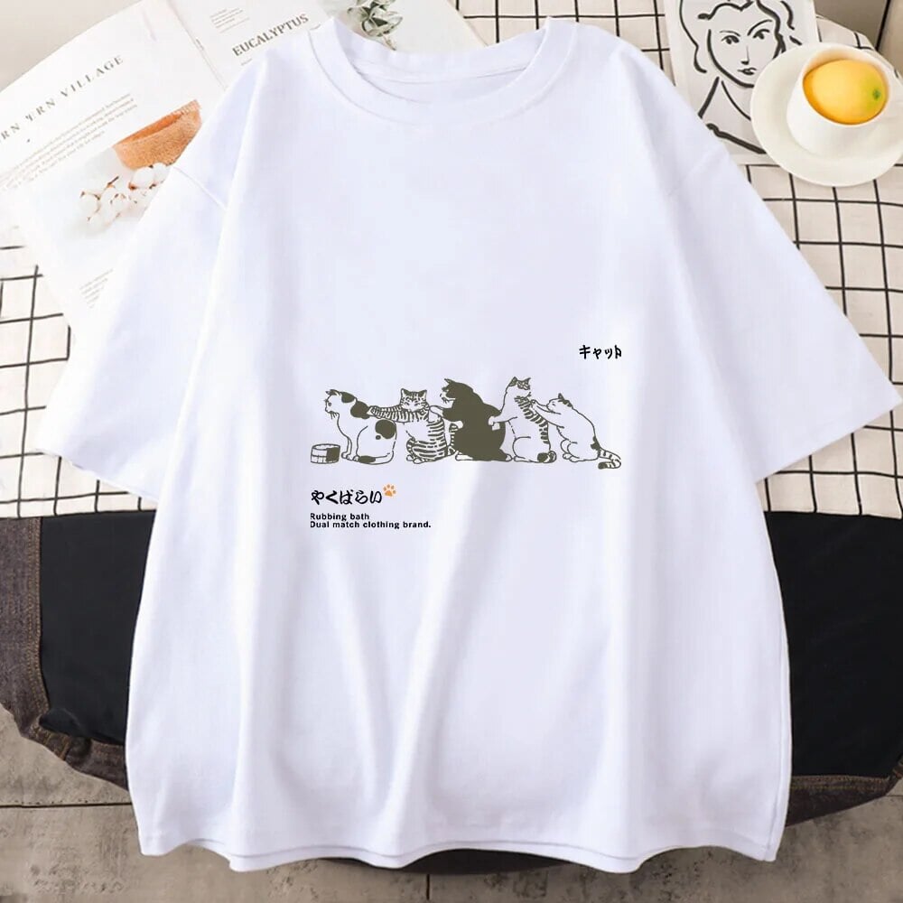 Cats Scratching Cats Backs Unisex Tee-Kawaii Dream