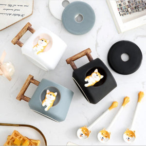 Ceramic Kawaii Shiba Mugs-Kawaii Dream