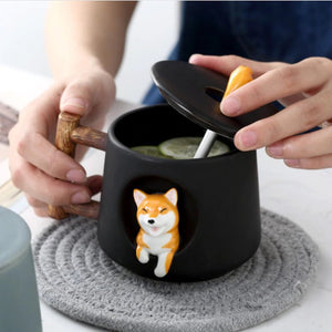 Ceramic Kawaii Shiba Mugs-Kawaii Dream