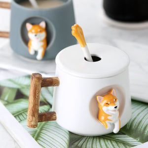 Ceramic Kawaii Shiba Mugs-Kawaii Dream