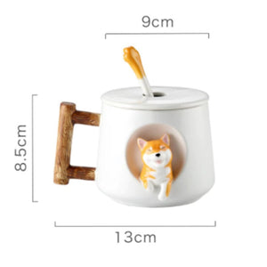 Ceramic Kawaii Shiba Mugs-Kawaii Dream