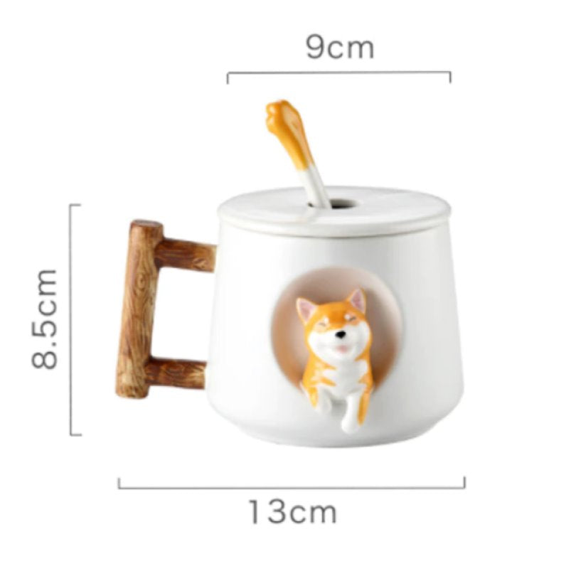 Ceramic Kawaii Shiba Mugs-Kawaii Dream