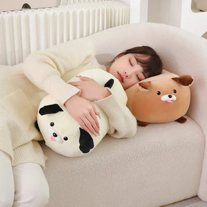 Cheerful White Brown Dog Plushies-Kawaii Dream