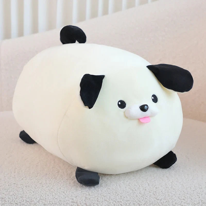 Cheerful White Brown Dog Plushies-Kawaii Dream