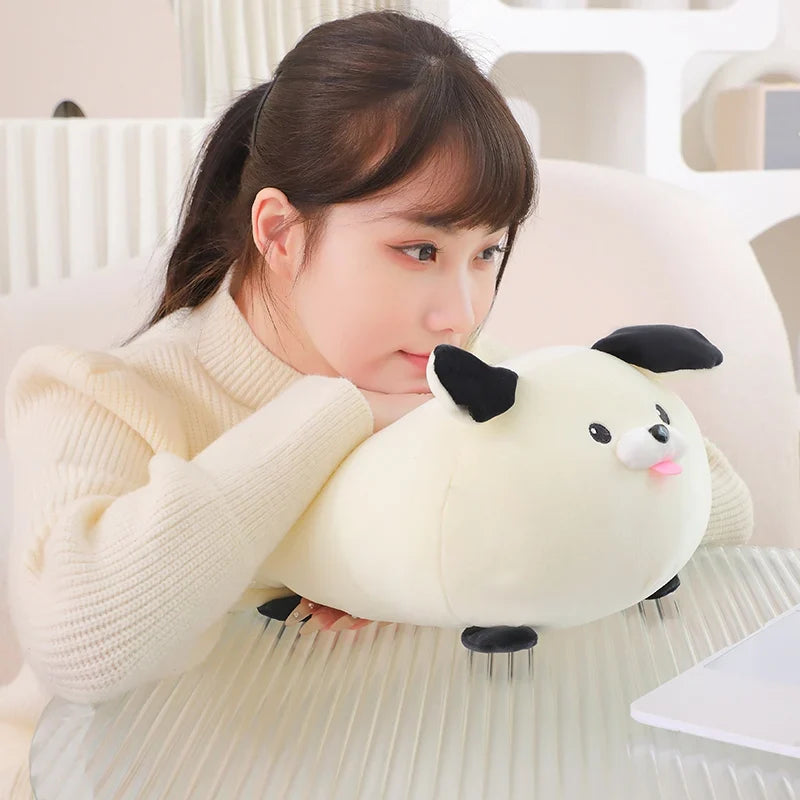 Cheerful White Brown Dog Plushies-Kawaii Dream