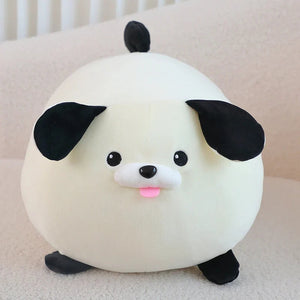 Cheerful White Brown Dog Plushies-Kawaii Dream
